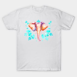 Bright Watercolor Elephant T-Shirt